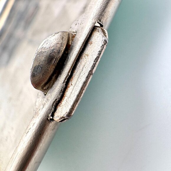 Enamel Cigarette Case Memory Of Okinawa Japan Map 3.75" Silver Tone Vintage - Picture 7 of 10